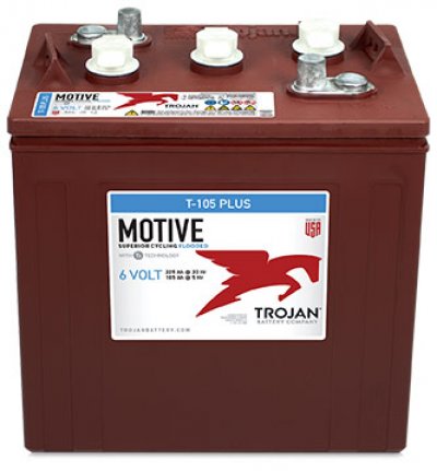 Spécialités Électriques - Batterie 6 volts Trojan pour golf cart